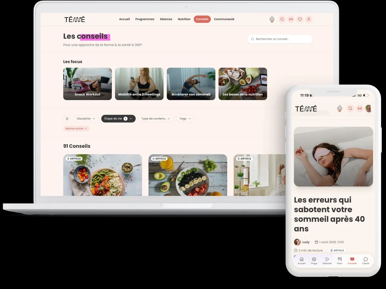 Conseil vidéo dans l'application Studio Témé