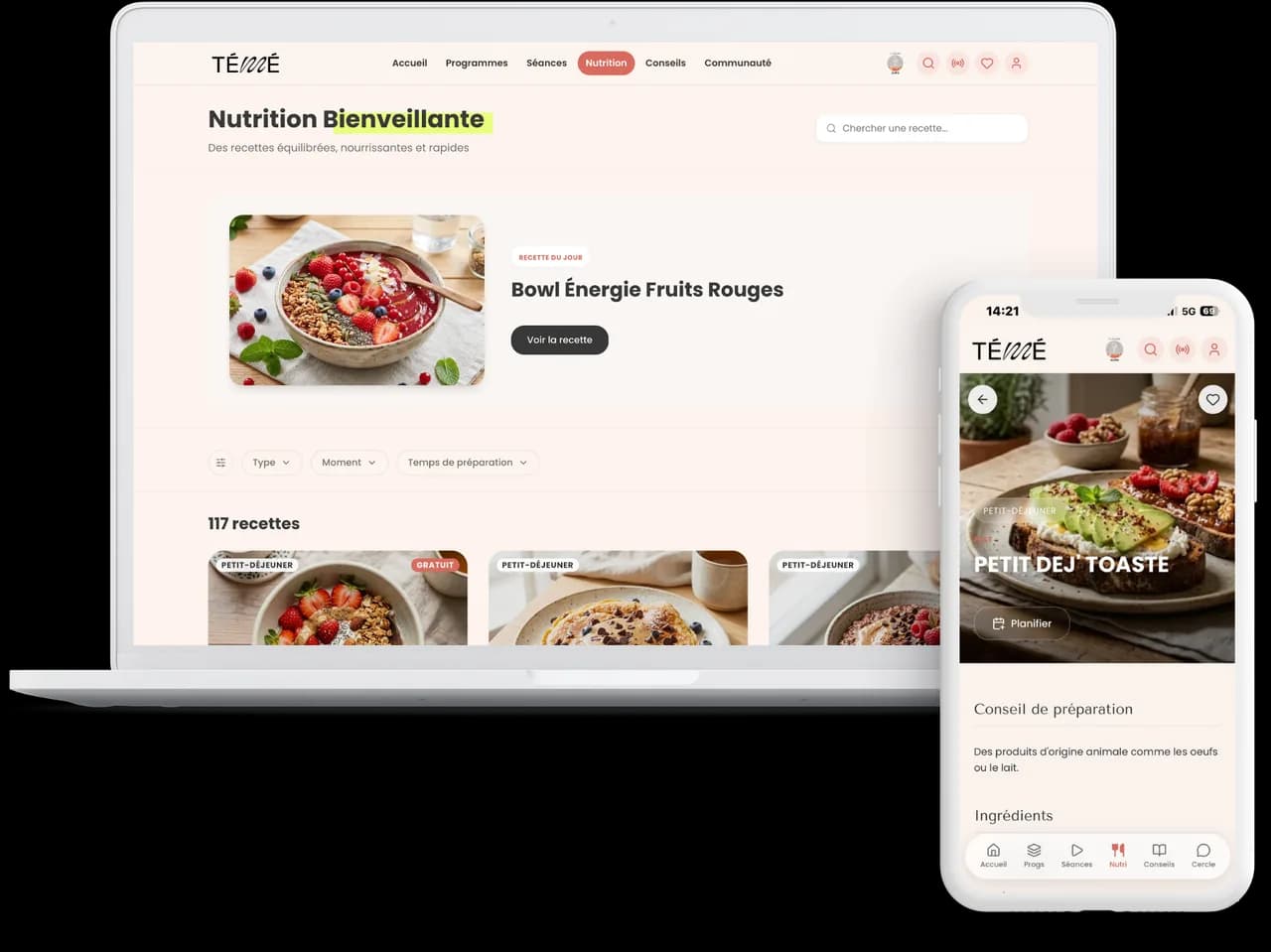 Recettes de l'application Studio Témé